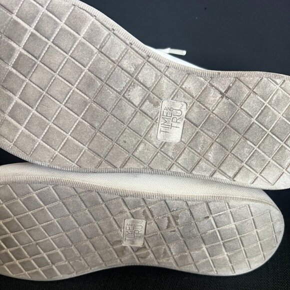 Time and Tru White Chunky Lace Up Athletic Tennis Sneaker Shoes Size 9 - Picture 13 of 16